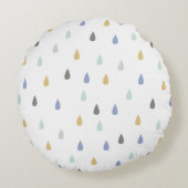 カスタマイズ可能な名前かわいい猫 ラウンドクッション (裏面)