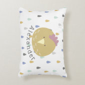 カスタマイズ可能な名前かわいい雛 アクセントクッション (正面(垂直))