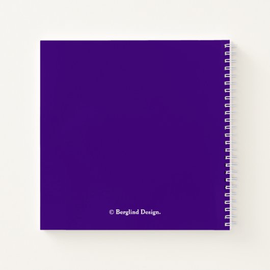 カスタマイズ可能な名前かわいらしアイリス紫色の花房法 ノートブック (裏面)