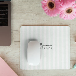 カスタマイズ可能な名前とストライプマウスパッドテンプレート マウスパッド