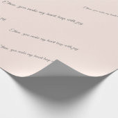 カスタマイズ可能な名前と愛引用文 ラッピングペーパー (角)