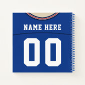 カスタマイズ可能な名前と番号のサッカージャージー ノートブック (裏面)