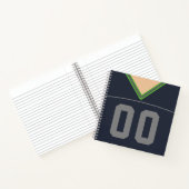 カスタマイズ可能な名前と番号のサッカージャージー ノートブック (内部)