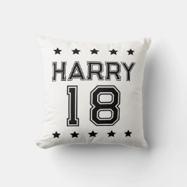 カスタマイズ可能な名前と番号の装飾用クッション – 個人 クッション