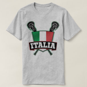カスタマイズ可能な名前と番号イタリアラクロスTシャツ Tシャツ