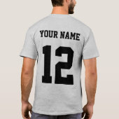 カスタマイズ可能な名前と番号イタリアラクロスTシャツ Tシャツ (裏面)