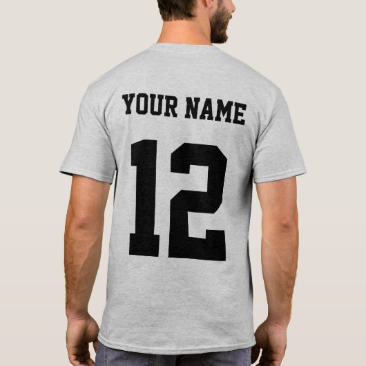 カスタマイズ可能な名前と番号イタリアラクロスTシャツ Tシャツ (裏面)