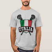 カスタマイズ可能な名前と番号イタリアラクロスTシャツ Tシャツ (正面)