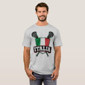 カスタマイズ可能な名前と番号イタリアラクロスTシャツ Tシャツ (正面フル)