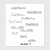 カスタマイズ可能な名前のシール シール (シート)