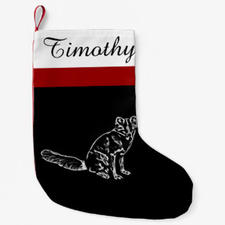 カスタマイズ可能な名前の子供のキツネのクリスマスのストッキング スモールクリスマスストッキング