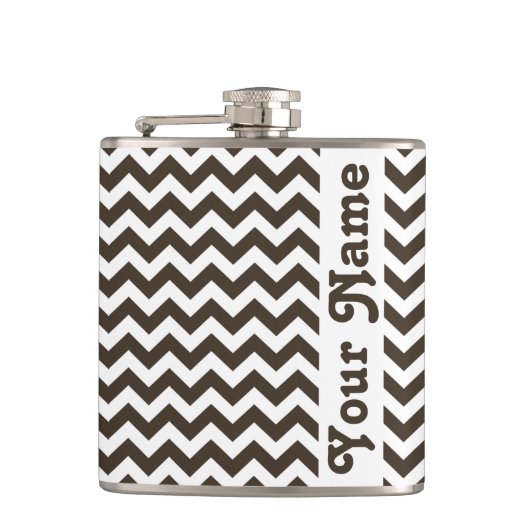カスタマイズ可能な名前のCola Safari Chevron フラスク (正面)