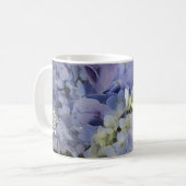 カスタマイズ可能な名前のSteph Hydrangeas Mug #2 コーヒーマグカップ (正面左)