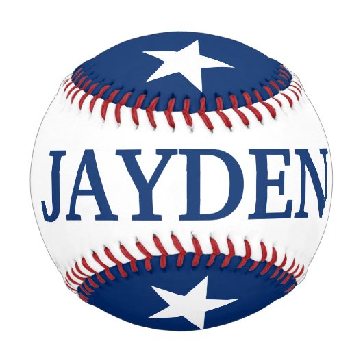 カスタマイズ可能な名前を持つテキサス州州のフラグ 野球ボール (裏面)