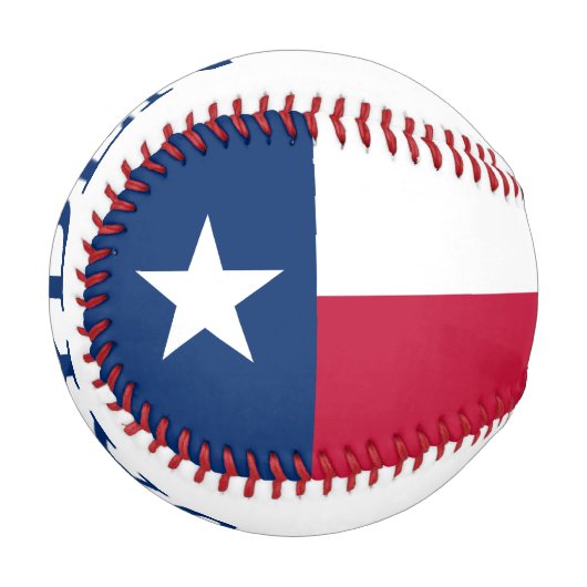 カスタマイズ可能な名前を持つテキサス州州のフラグ 野球ボール (正面左)