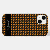 カスタマイズ可能な名前イエローと黒のパターン Case-Mate iPhoneケース (裏面 (横))