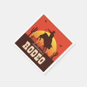 カスタマイズ可能な名前ウエスタンカウボーイブルライダーロデオ スタンダードカクテルナプキン (角)
