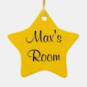 カスタマイズ可能な名前オーナメント セラミックオーナメント (裏面)