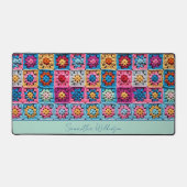 カスタマイズ可能な名前クロチェットグラニースクエア デスクマット (正面)