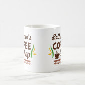 カスタマイズ可能な名前コーヒーショップ コーヒーマグカップ (中央)