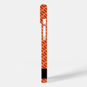 カスタマイズ可能な名前シームレスなオレンジパターン Case-Mate iPhoneケース (裏面 / 左)