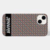 カスタマイズ可能な名前シームレスなカラフルパターン Case-Mate iPhoneケース (裏面 (横))