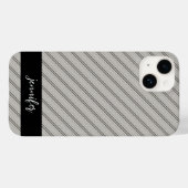 カスタマイズ可能な名前シームレスな木目パターン Case-Mate iPhoneケース (裏面 (横))