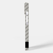 カスタマイズ可能な名前シームレスな木目パターン Case-Mate iPhoneケース (裏面 / 左)