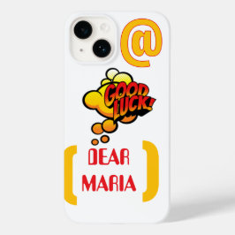 カスタマイズ可能な名前ステッカー「グッドラックデア」 Case-Mate iPhone 14ケース
