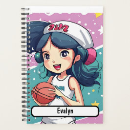 カスタマイズ可能な名前タグを持つ小さなボールの赤ちゃん プランナー手帳