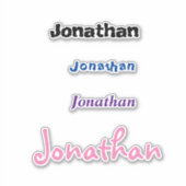 カスタマイズ可能な名前タグシール シール (正面)