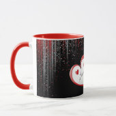 カスタマイズ可能な名前バレンタインデーハートマグカップ マグカップ (左)