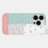 カスタマイズ可能な名前パッチワーク愛ハート虹 Case-Mate iPhoneケース (裏面 (横))