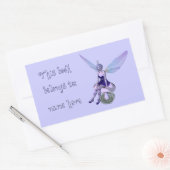 カスタマイズ可能な名前フェアリー蔵書票 – 長方形 長方形シール (封筒)