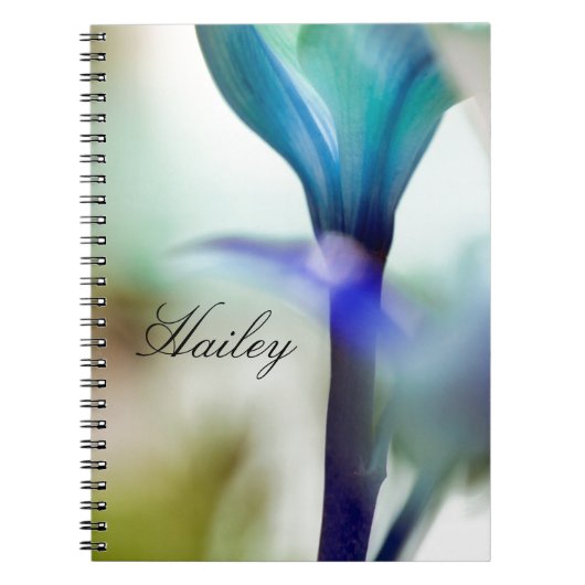 カスタマイズ可能な名前フローラスパイラルフォトノートブック ノートブック (正面)