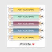 カスタマイズ可能な名前ペンシルカスタムステッカー付きビニール シール (シート)