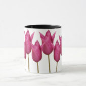 カスタマイズ可能な名前ポーラピかわいらしックチューリップフローラ マグカップ (中央)