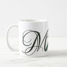 カスタマイズ可能な名前メラニーかわいらしピンクフローラかわいい コーヒーマグカップ