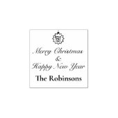 カスタマイズ可能な名前メリークリスマス&ハッピーニューイヤー ラバースタンプ (インプリント)