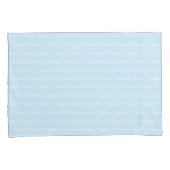 カスタマイズ可能な名前ライトブルーの両面 枕カバー (正面右)