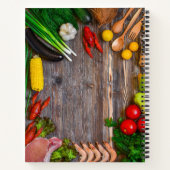 カスタマイズ可能な名前レシピブック ノートブック (裏面)