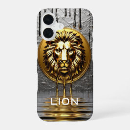 カスタマイズ可能な名前入り威厳あるライオン 🦁 iPhone 16ケース