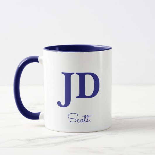 カスタマイズ可能な名前入り弁護士JD卒業コーヒー マグカップ (左)