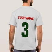 カスタマイズ可能な名前及び数メキシコホッケーのTシャツ Tシャツ (裏面)