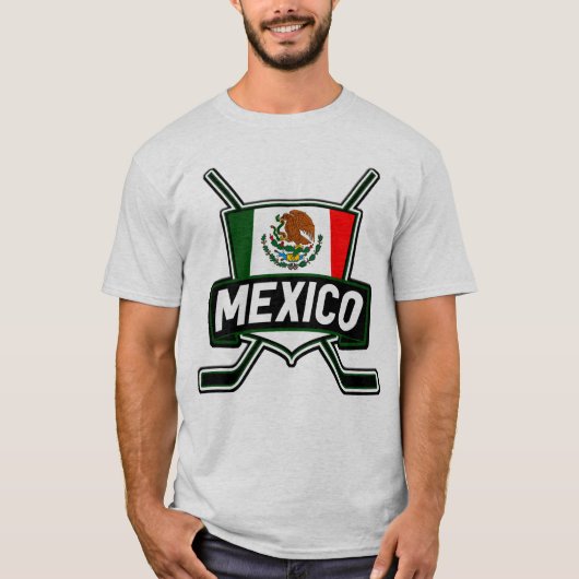 カスタマイズ可能な名前及び数メキシコホッケーのTシャツ Tシャツ (正面)