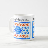 カスタマイズ可能な名前固有のマグカップ コーヒーマグカップ (正面左)