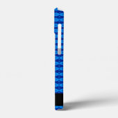 カスタマイズ可能な名前抽象芸術の青いパターン Case-Mate iPhoneケース (裏面 / 左)