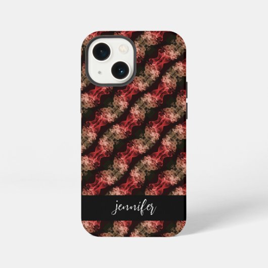 カスタマイズ可能な名前抽象芸術煙パターン iPhoneケース (裏面)