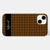 カスタマイズ可能な名前抽象芸術黄色のパターン Case-Mate iPhoneケース (裏面 (横))