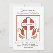 カスタマイズ可能な名前招待状、クロスファイア確認 招待状 (正面)